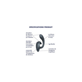 Vibromasseur Rabbit gris G For Goddess 1 Satisfyer 